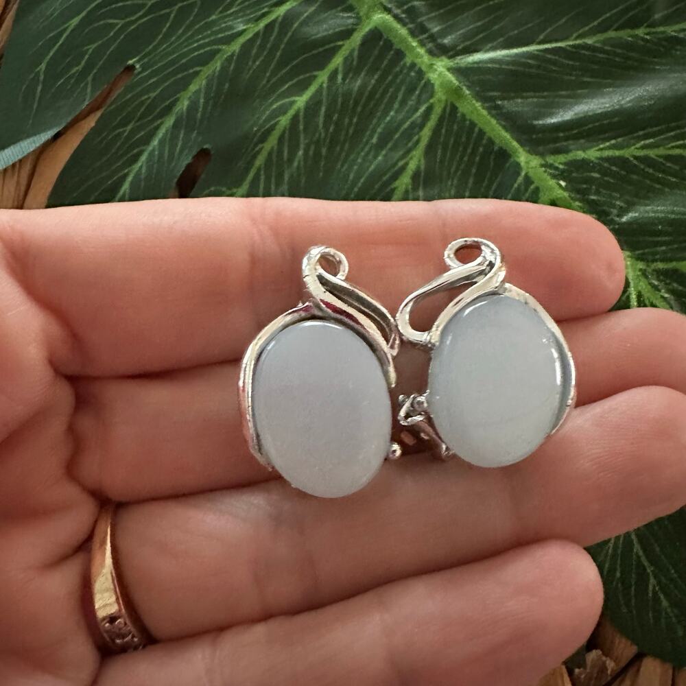 BOGO FREE OPAL LIKE STONE CLIP ON EARRINGS